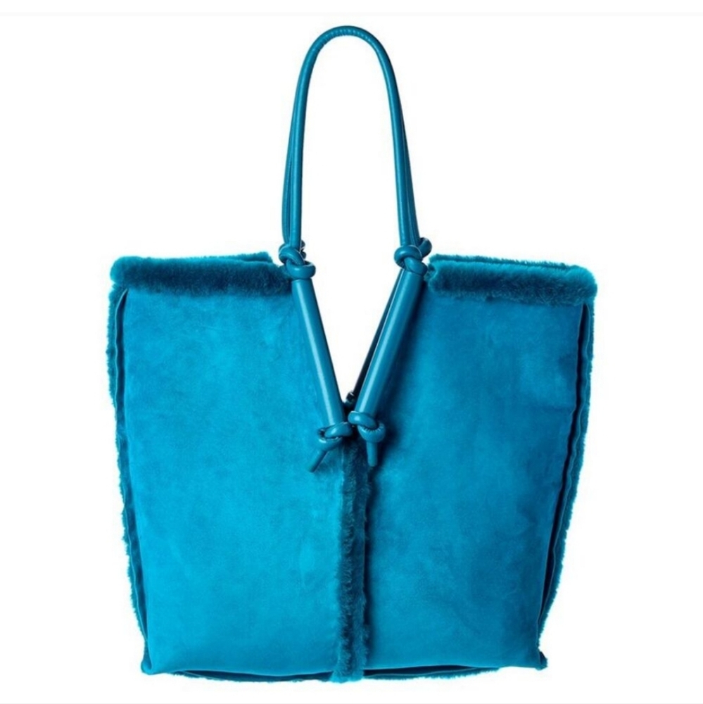 Bottega Veneta Bolster Shearling & Leather Tote